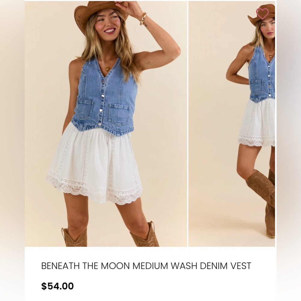 Blue Denim Vest